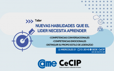 CICLO DE TALLERES: NUEVAS HABILIDADES QUE EL LIDER NECESITA APRENDER 💡